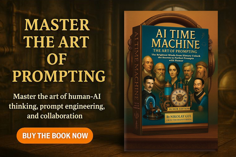 AI Time Machine - The Art of Prompting by Nikolay Gul Cover