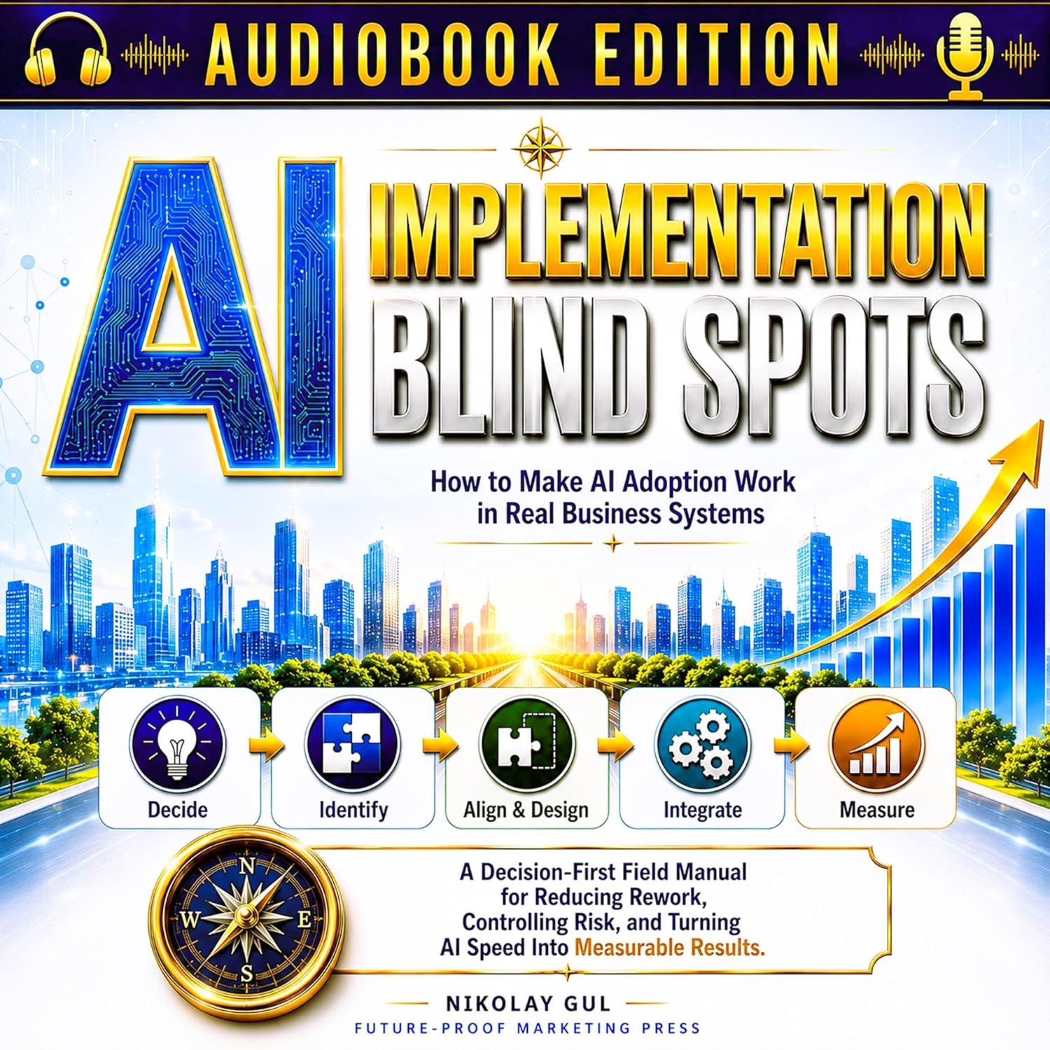 AI Implementation Blind Spots audiobook cover by Nikolay Gul